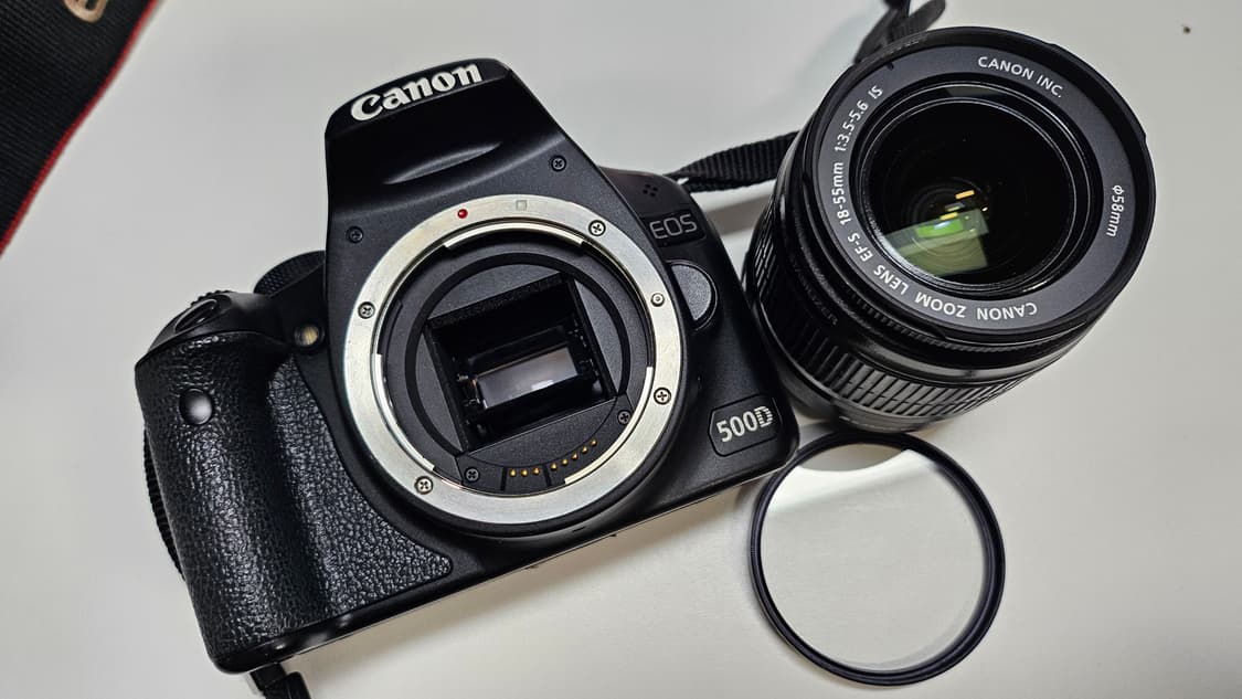 작례O 완벽 입문 세트 캐논 eos 500d+canon 18-55+uv필 상품이미지7