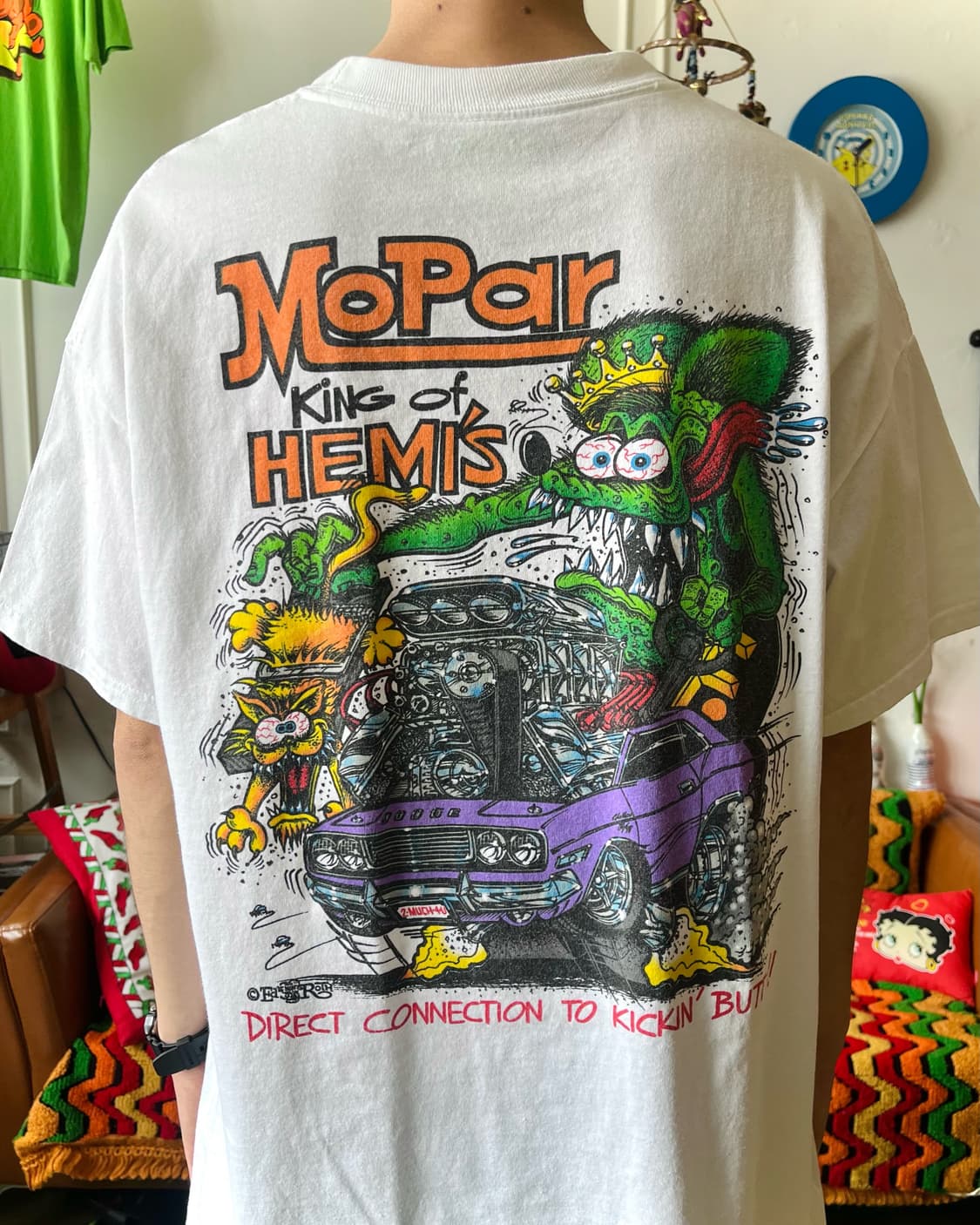 2000s Rat Fink Hot Road Printed T-Shirt 상품이미지4