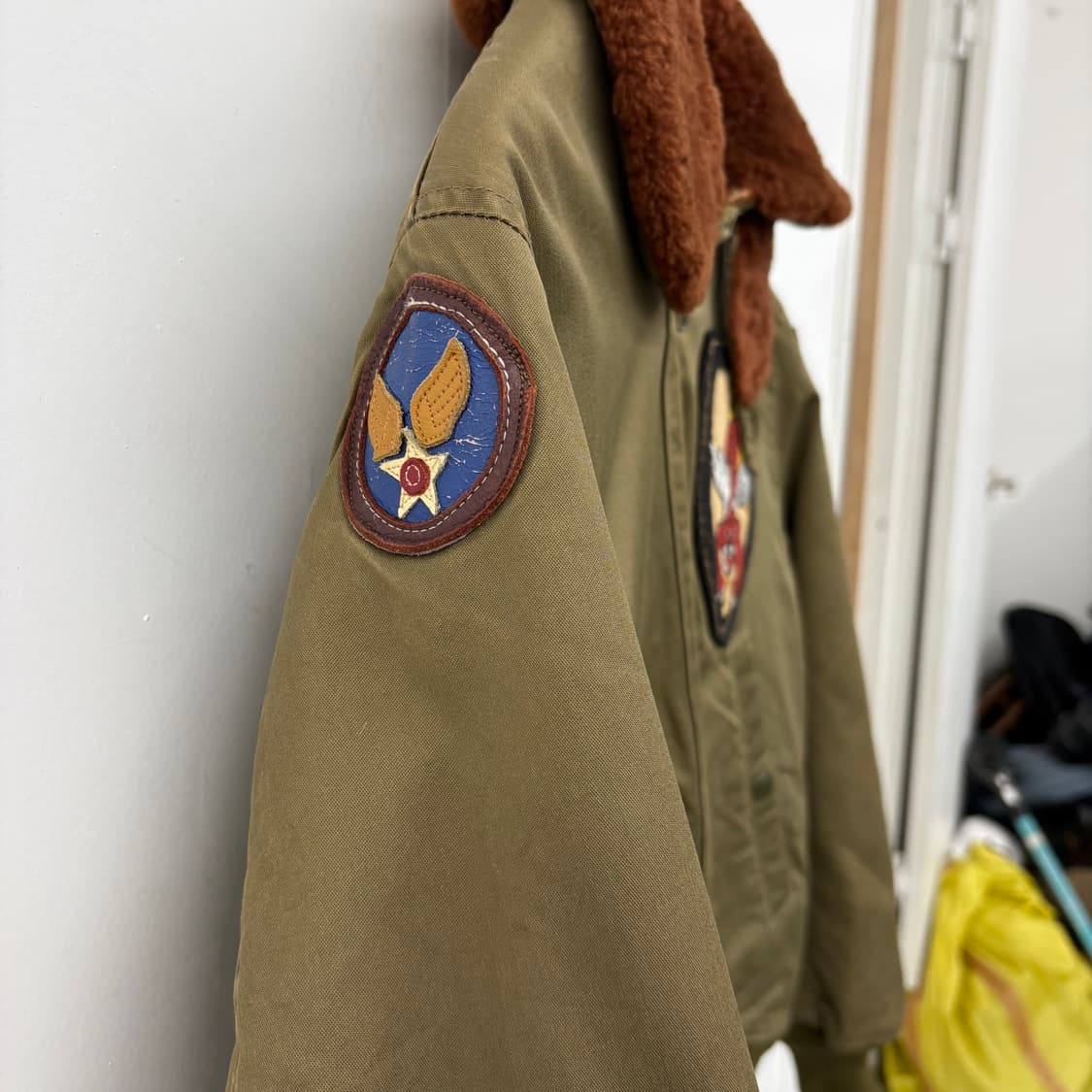 버즈릭슨 항공점퍼 올리브색 패치 빈티지 자켓 여/M 상품이미지5