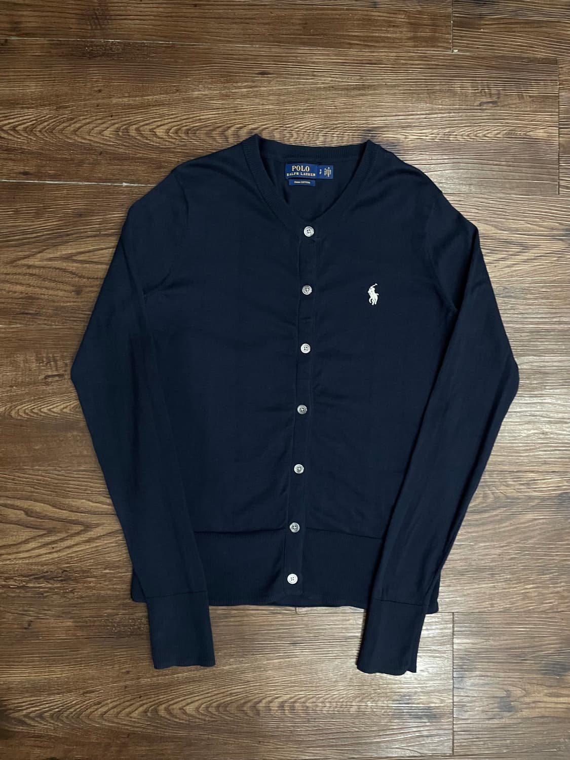 폴로 랄프로렌 피마코튼 가디건 네이비 상품이미지3