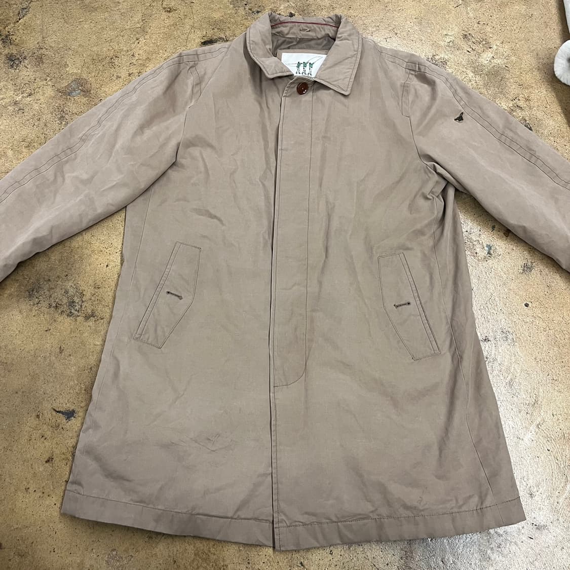 [정품/110] 헨리 코튼 베이지색 남성 코트 b18 상품이미지3