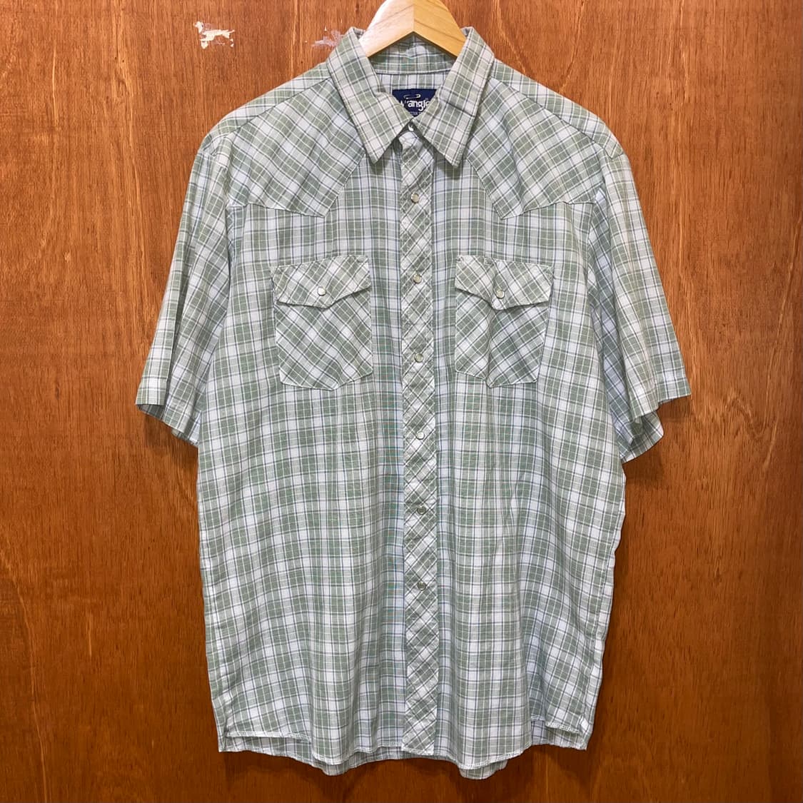(L) Wrangler 랭글러 체크 웨스턴 반팔 셔츠 상품이미지1