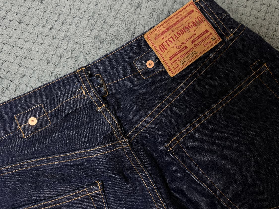 (M)아웃스탠딩 셀비지 데님 셋업 2세대 자켓 & 30s 바지 상품이미지7