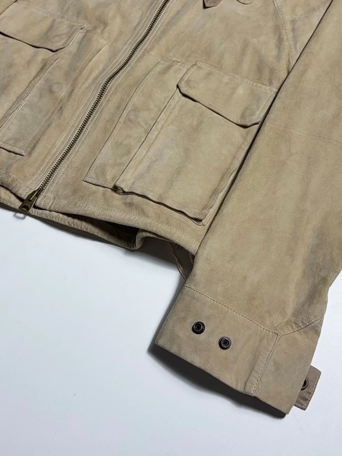 랄프로렌 더블 포켓 베이지 스웨이드 자켓 R1885 상품이미지3