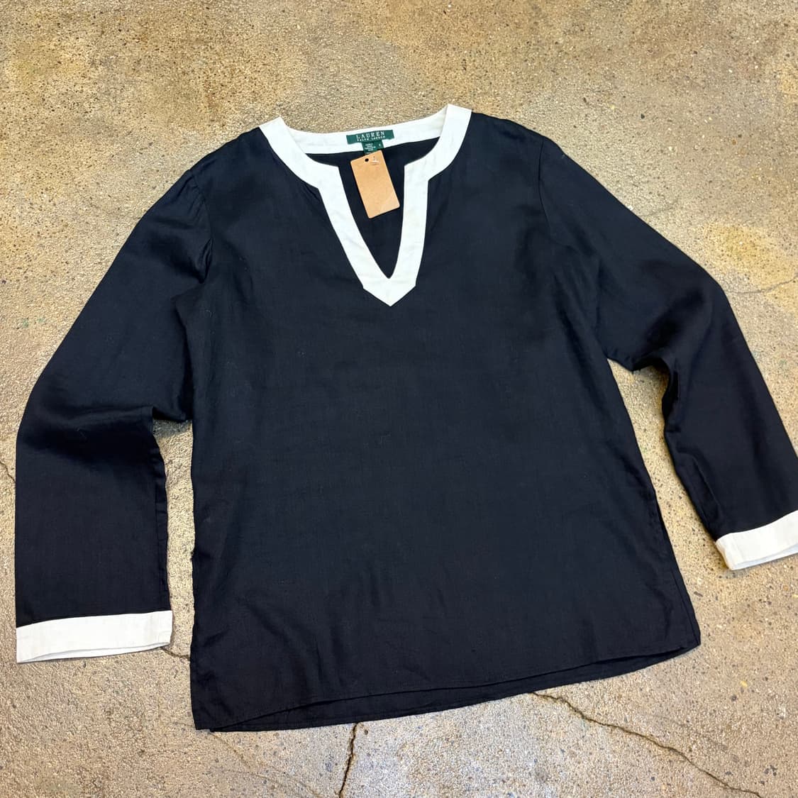 미국 빈티지 폴로 랄프로렌 린넨 블라우스 셔츠 원피스 상품이미지2