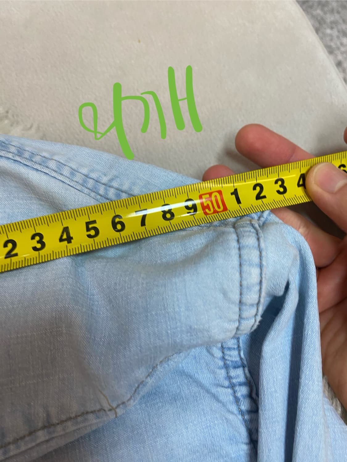 랭글러 wrangler 데님 셔츠 웨스턴 샴브레이 셔츠 2xl 상품이미지4