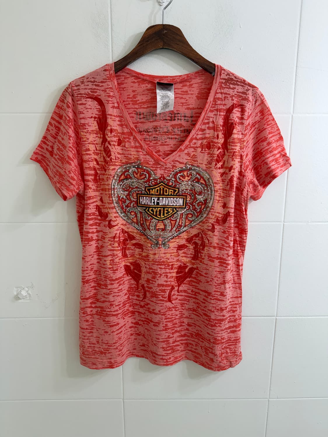 (상의 세트) 할리데이비슨 큐빅 펑크 반팔 티셔츠 + 프릴 나시 상품이미지5