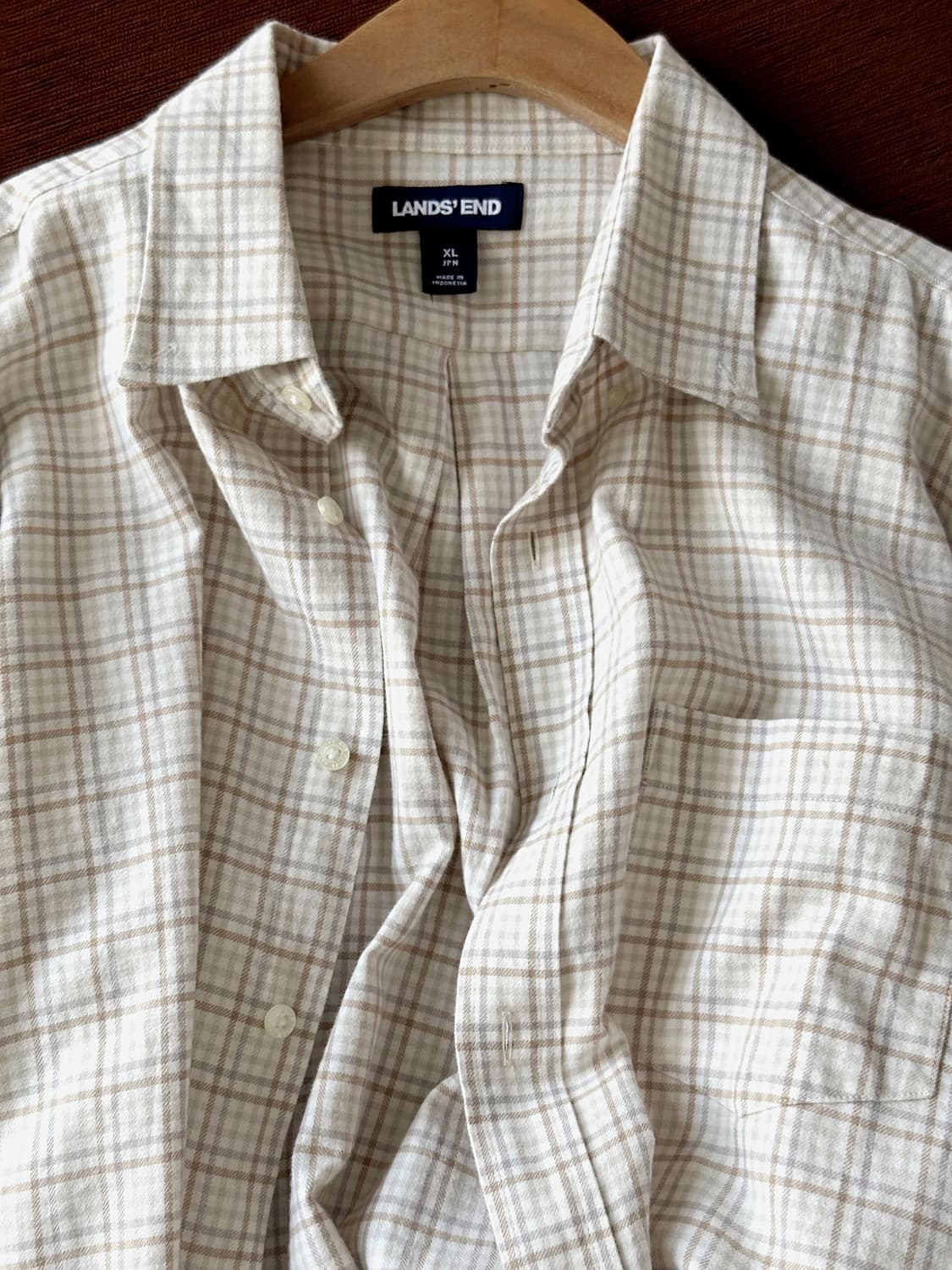 Brushed cotton nel check B/D shirt 상품이미지5