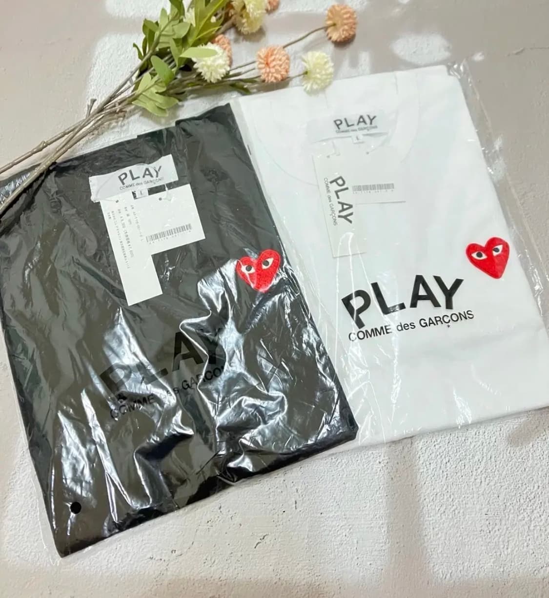 🔥[새상품/정품]🔥 꼼데가르송 롱슬리브 레드와펜 남녀공용 2color 상품이미지2