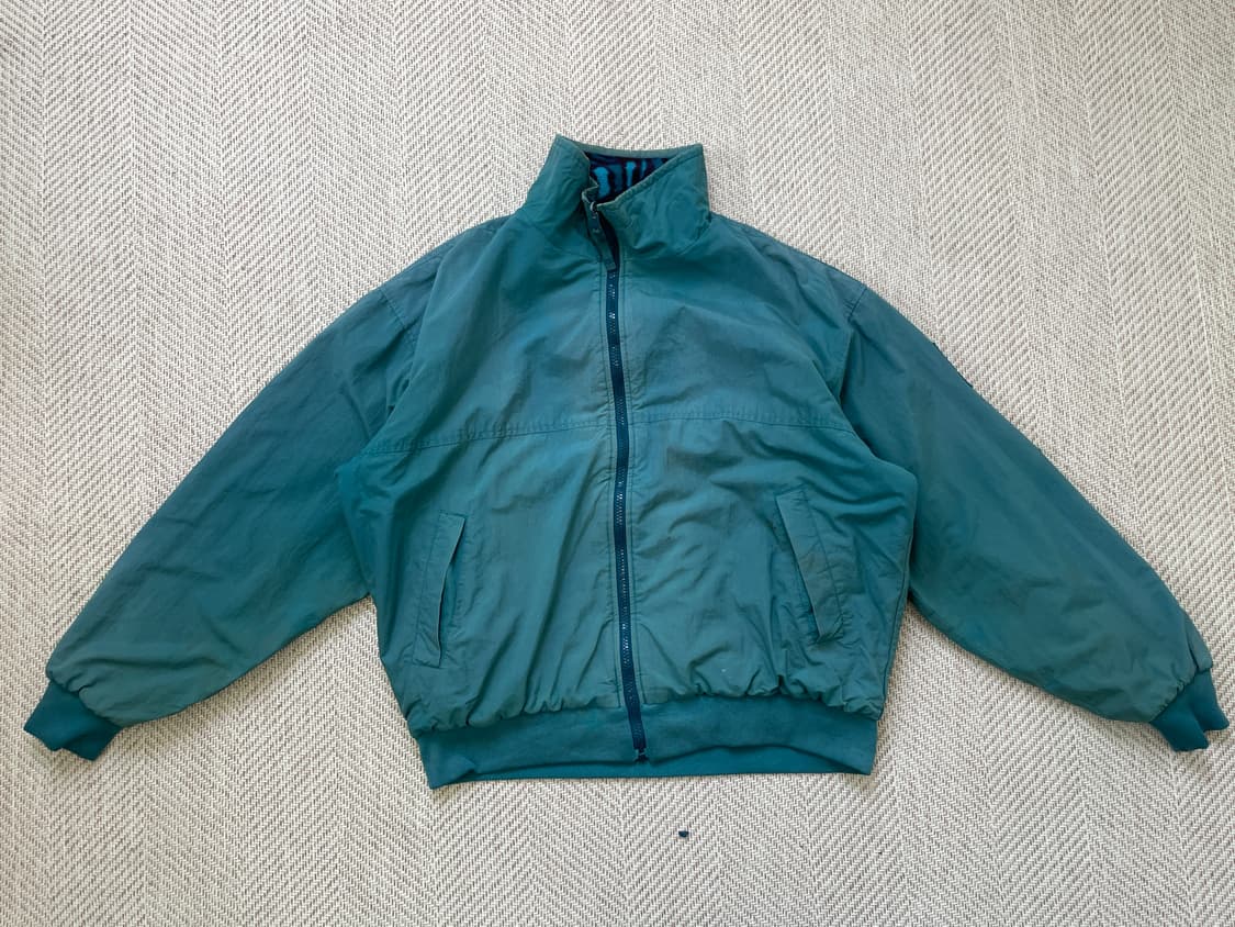 90s 헬리한센 트로피컬 패턴 리버시블 플리스 자켓 J04401 상품이미지5