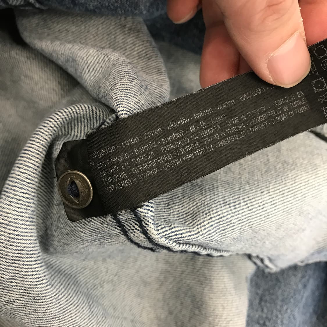 자라 릴렉스핏 데님셔츠자켓 스냅단추 [XL] 상품이미지6