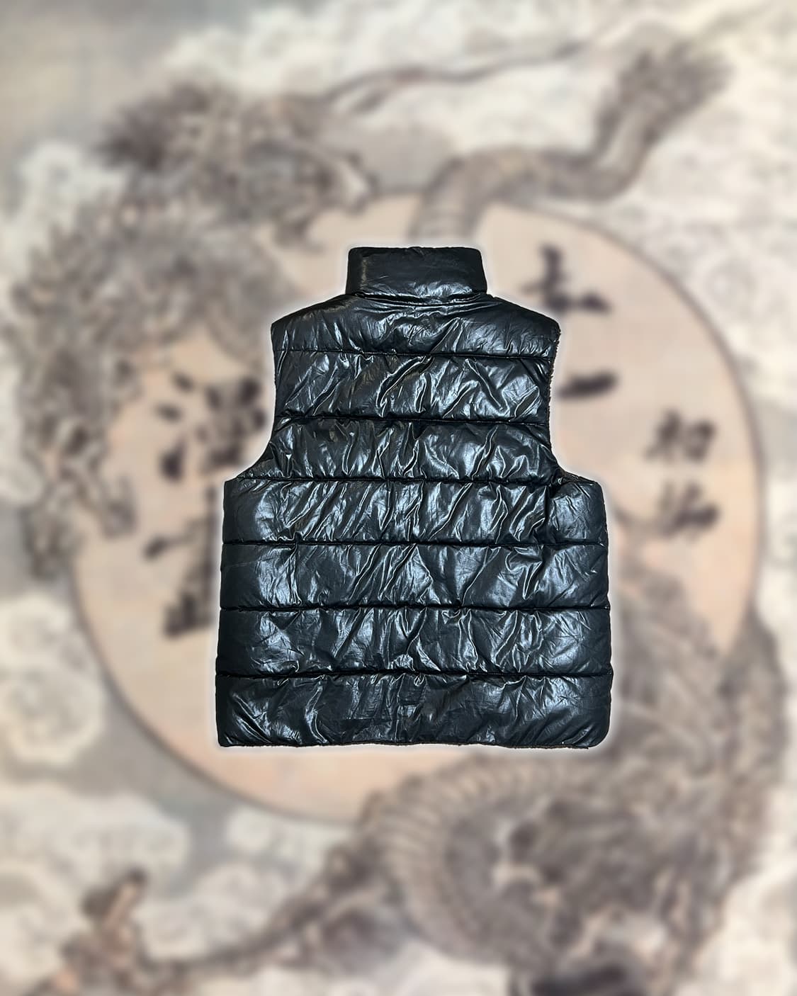 카라쿠리타마시 양면 패딩조끼 상품이미지2