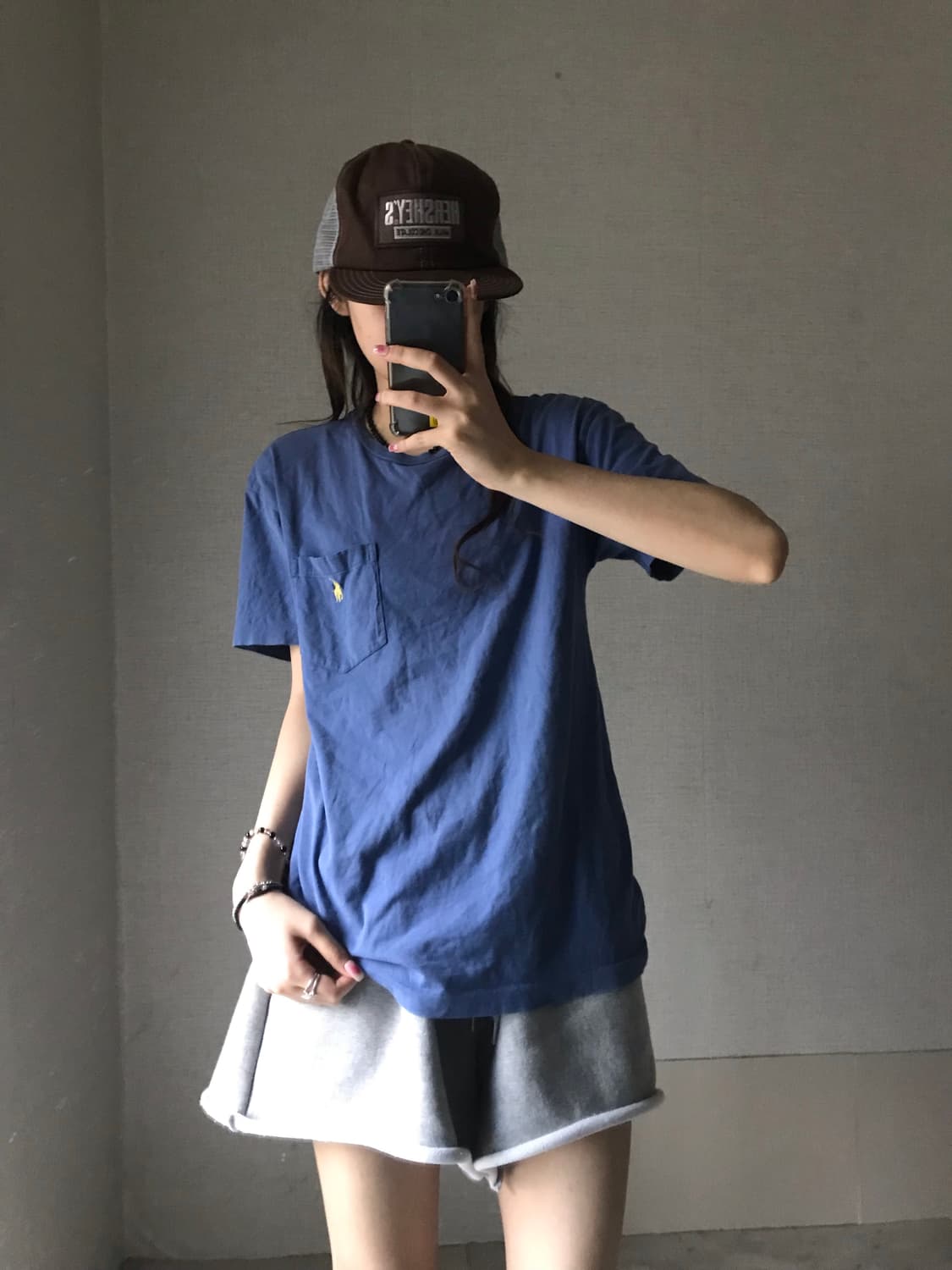 폴로 블루 포켓반팔티셔츠 상품이미지1