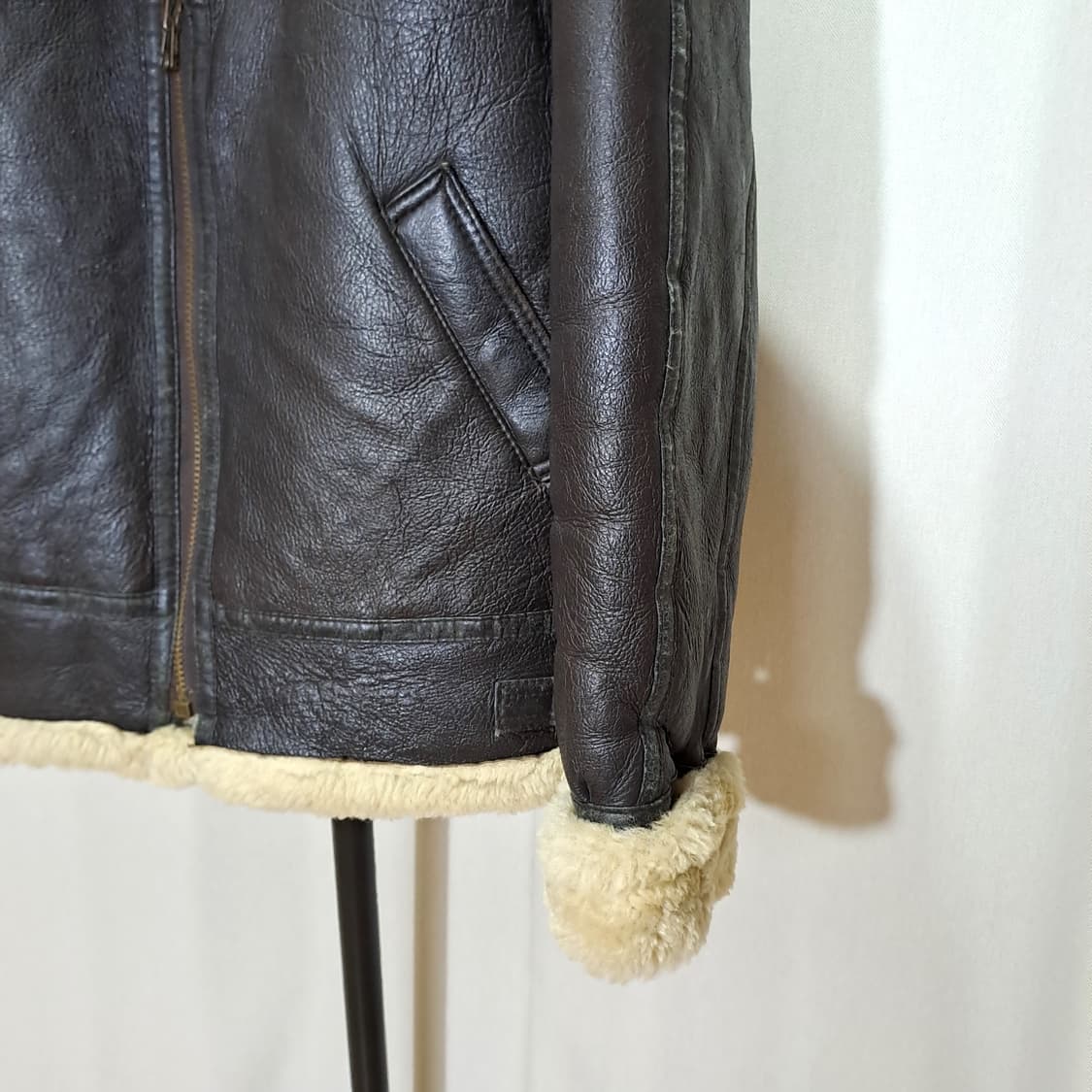 (택포) 양가죽 B-3 무스탕 국내생산 110 B786 상품이미지4