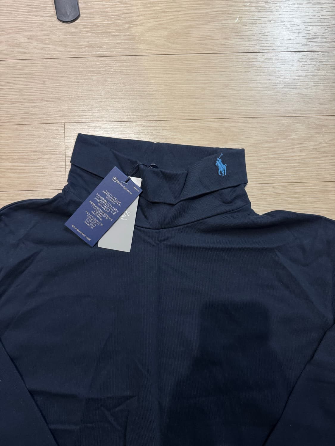 빔즈 X 폴로 목넥 티셔츠 네이비  상품이미지3