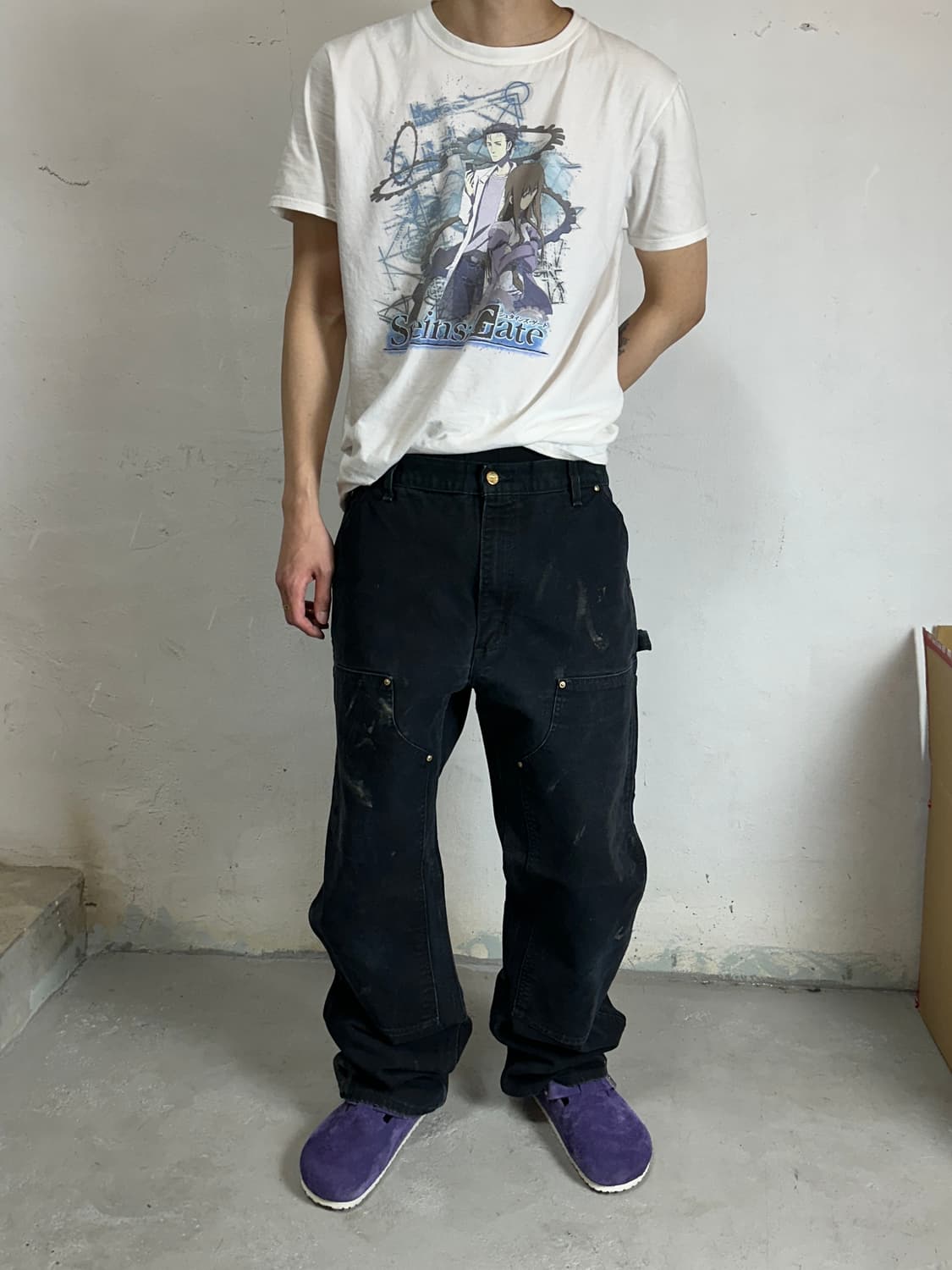 OG USA Made 칼하트 B01 더블니 블랙 칼하트 썩블니 좀비 상품이미지2