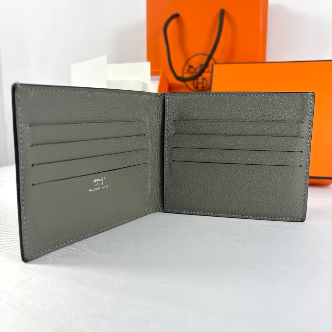 (풀구성,정품보증서)에르메스 시티즌 블루드프랑스 반지갑 그리스 상품이미지3