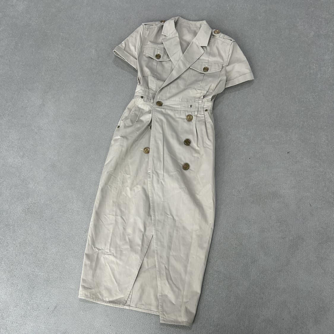 버버리 베이지 반팔 트렌치 원피스 s 상품이미지1