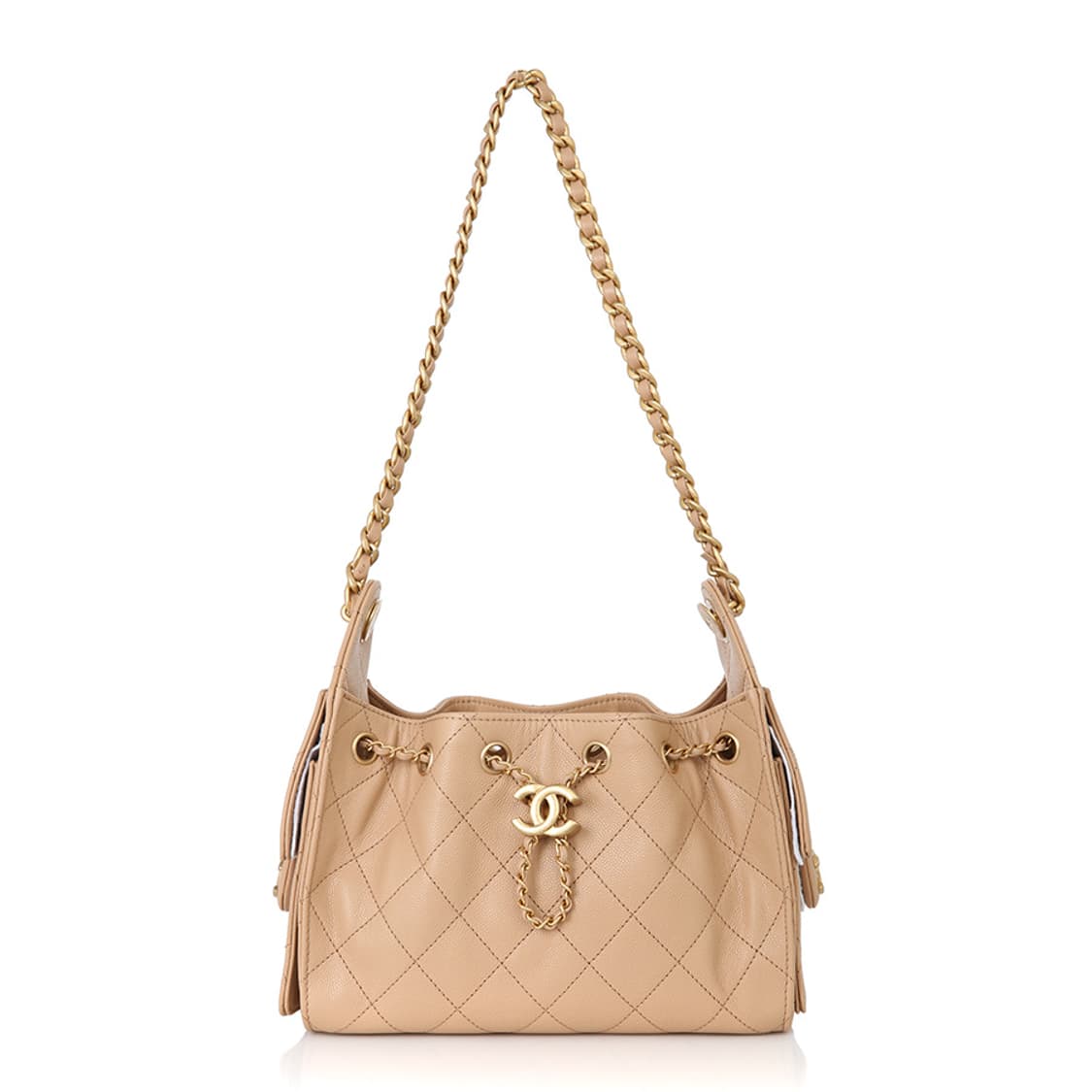샤넬 25백 미니 캐비어 베이지 금장 체인숄더백 AS5631 상품이미지9