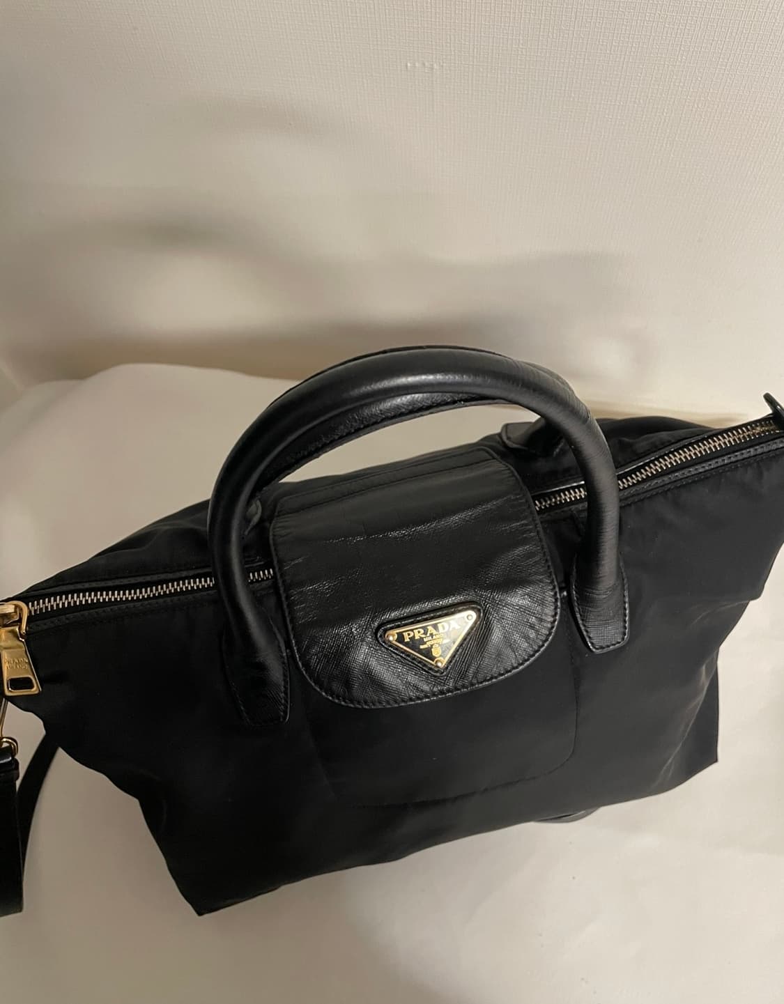 (정품)프라다 블랙 토트백 겸 크로스백 상품이미지5