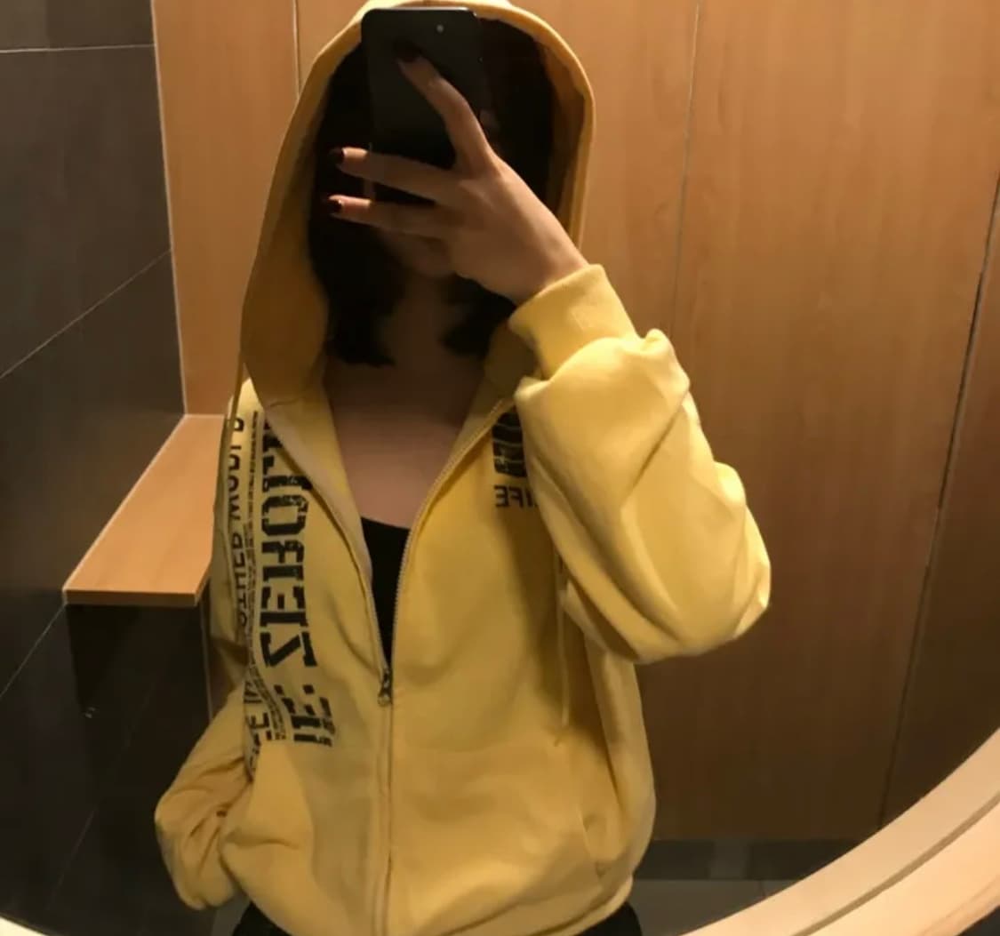리제로 루즈핏 빈티지 후드집업 상품이미지1