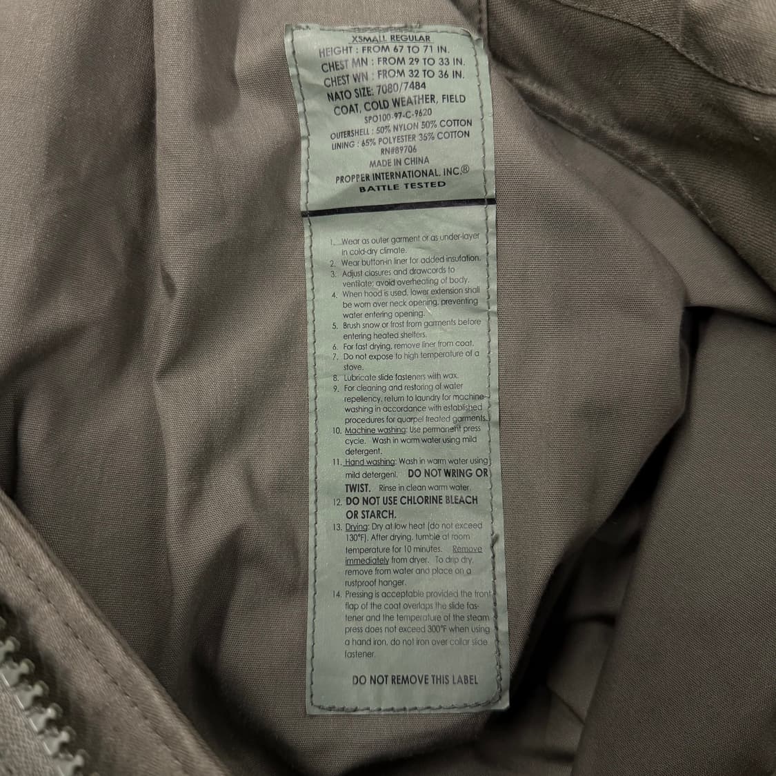 [ 정품/XS ] 프로퍼 M65 밀리터리 필드 자켓 상품이미지6