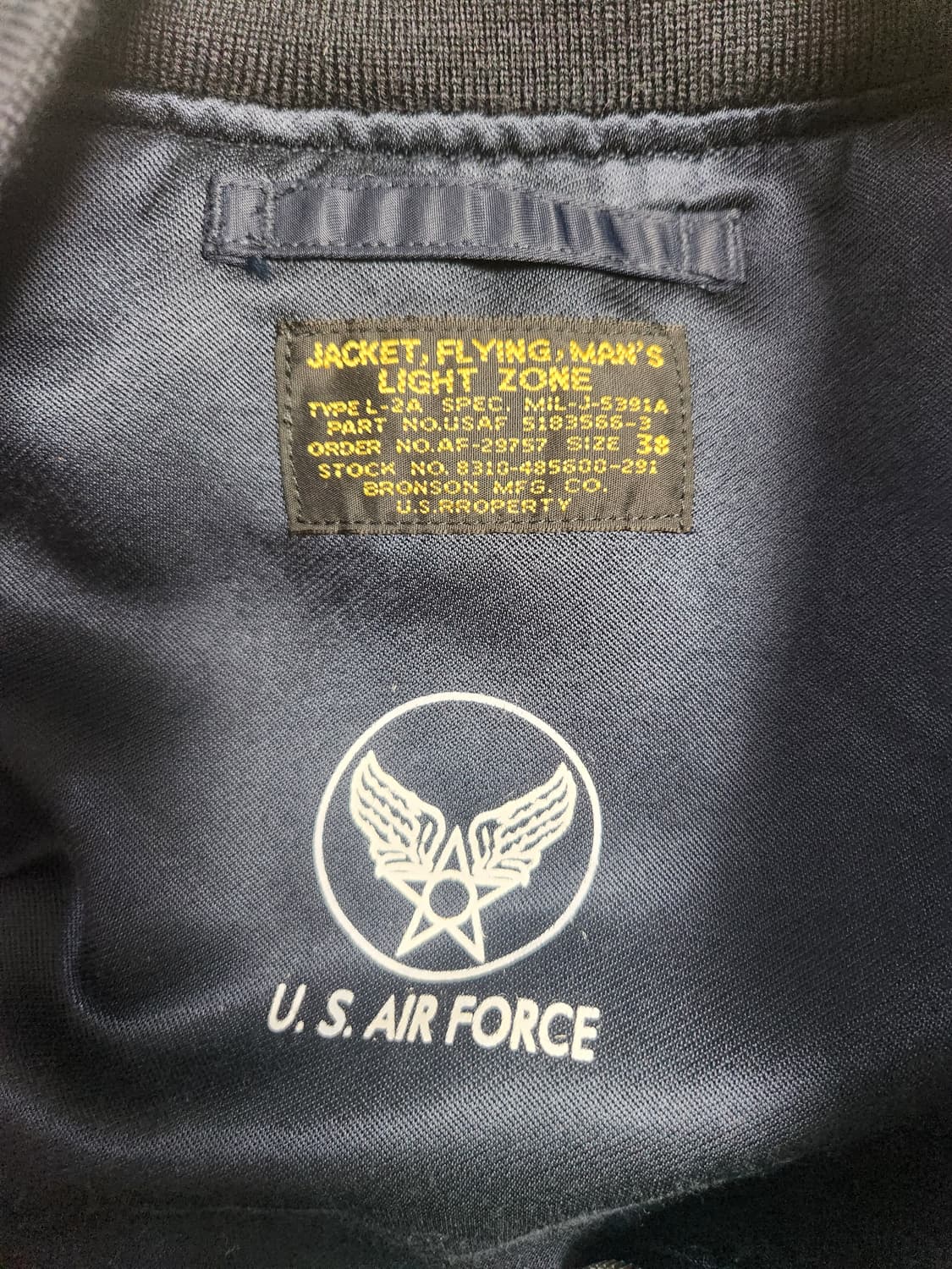 브론슨 L2B MA-1 네이비 Kr ver. 38사이즈 상품이미지4