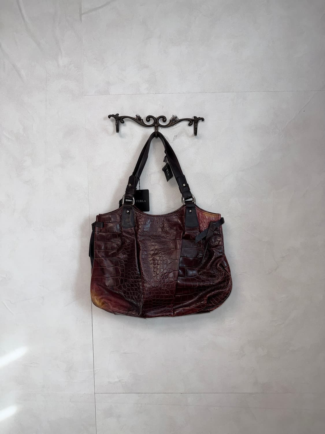 Furla red brown python shoulder bag 상품이미지4