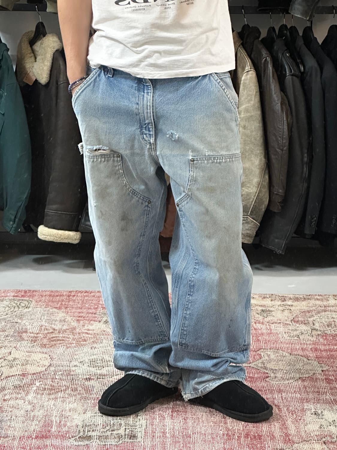 OG 칼하트 데님 더블니 칼하트 썩블니 워크팬츠 상품이미지10