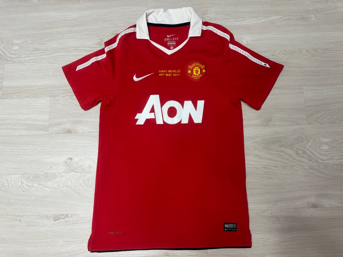 [S] 나이키 맨유 10-11 홈 게리네빌 은퇴기념 베컴 마킹 유니폼 상품이미지3
