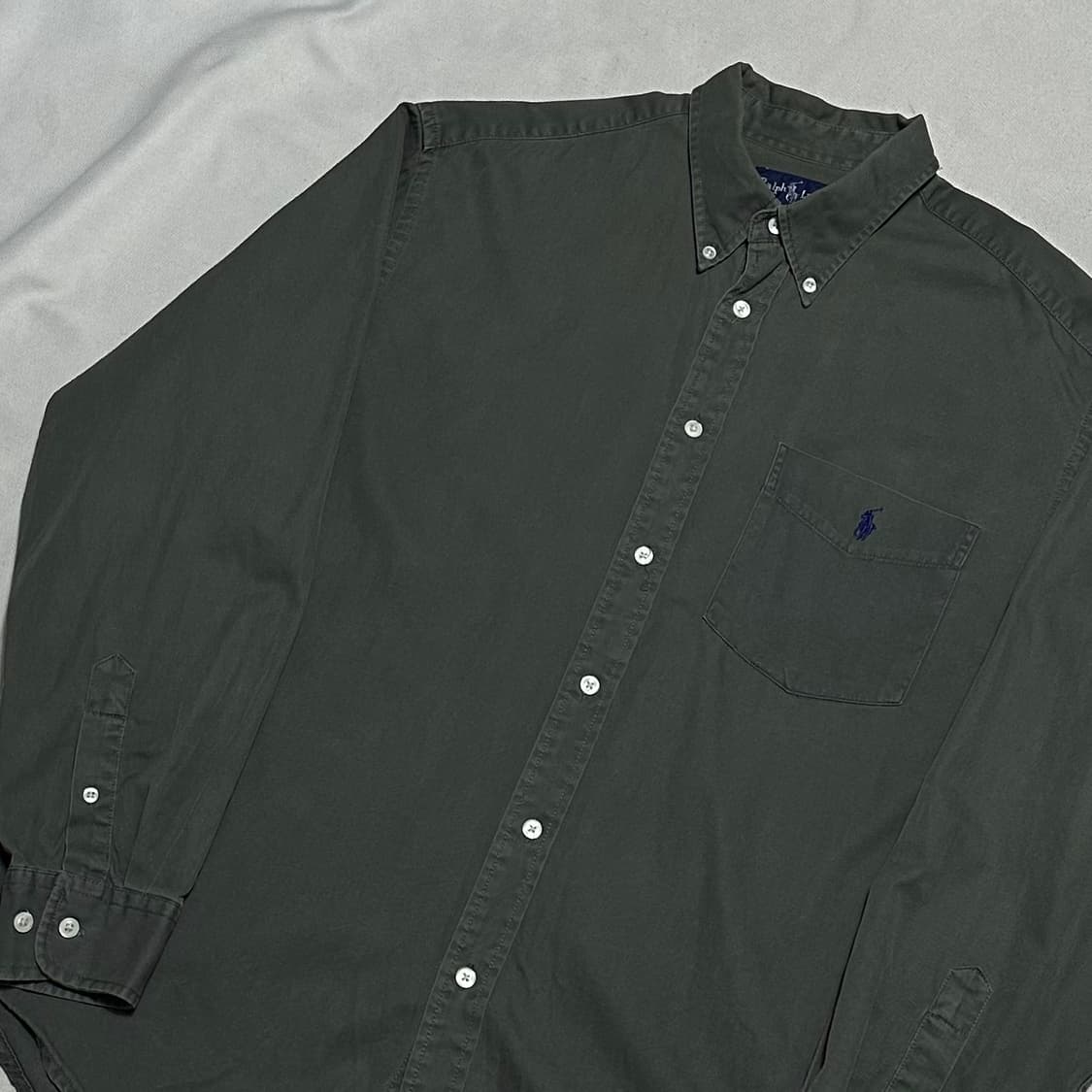 XL 폴로랄프로렌 클래식핏 챠콜 코튼 셔츠 상품이미지1