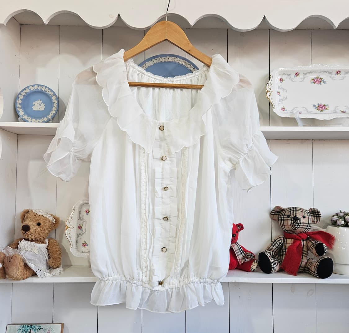 러플 쉬폰 블라우스 상품이미지1