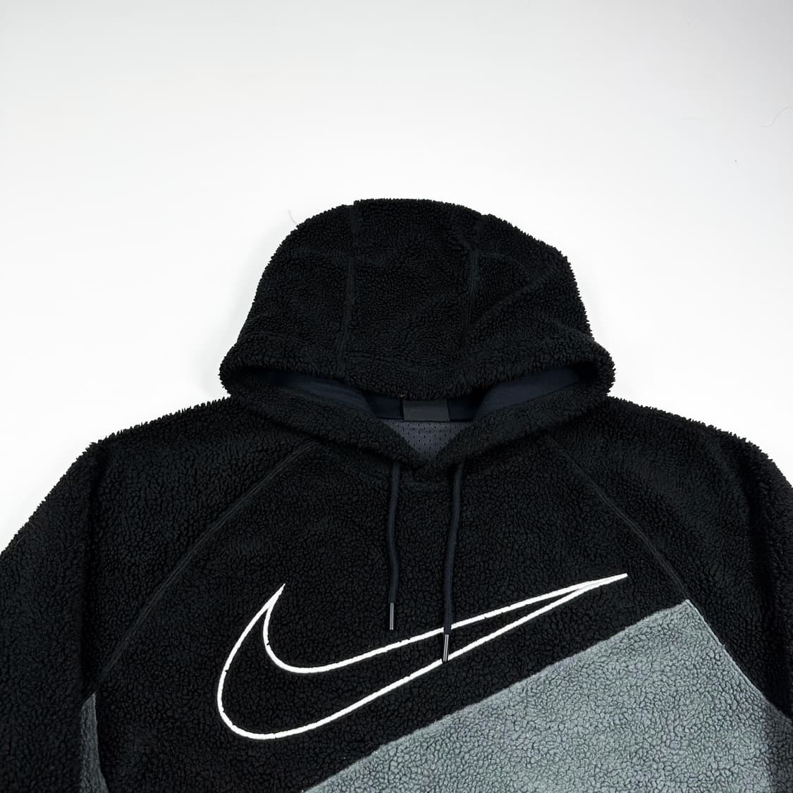 나이키 오버핏 빅스우시 플리스 후드티 블랙 그레이 XL 상품이미지2