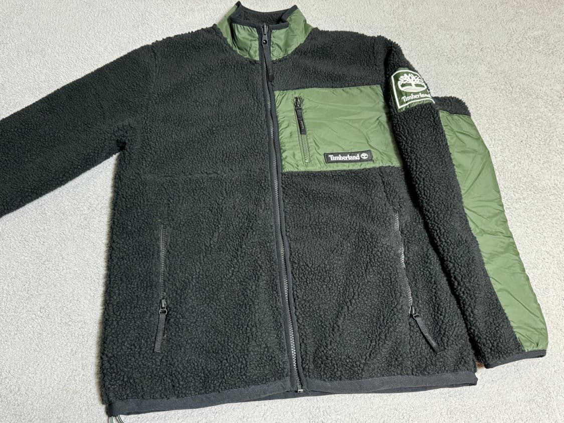95-100 팀버랜드 블랙 카키 후리스 몽키 자켓 뽀글이  상품이미지2