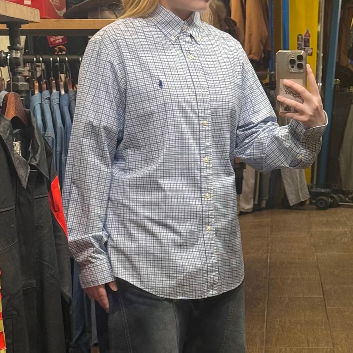 [HI] 폴로 랄프로렌 긴팔셔츠 체크 블루  상품이미지3