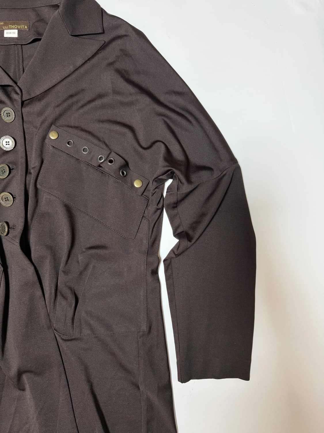 빈티지 버튼 실크 블라우스 상품이미지9