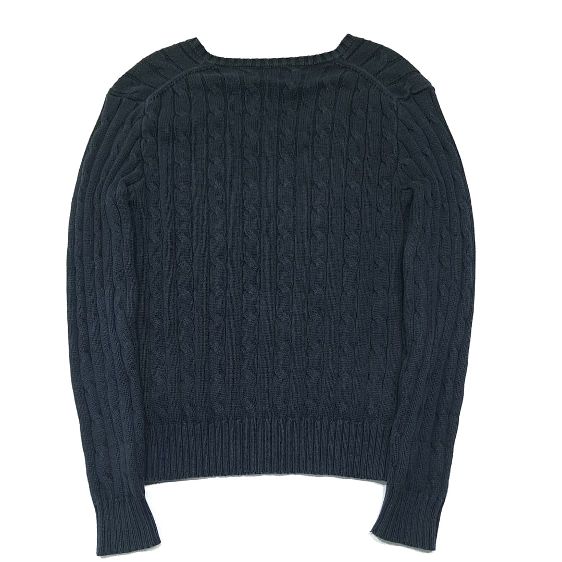 CL998 S 폴로 RFID정품인증 케이블 V넥 블랙 니트 스웨터 상품이미지6