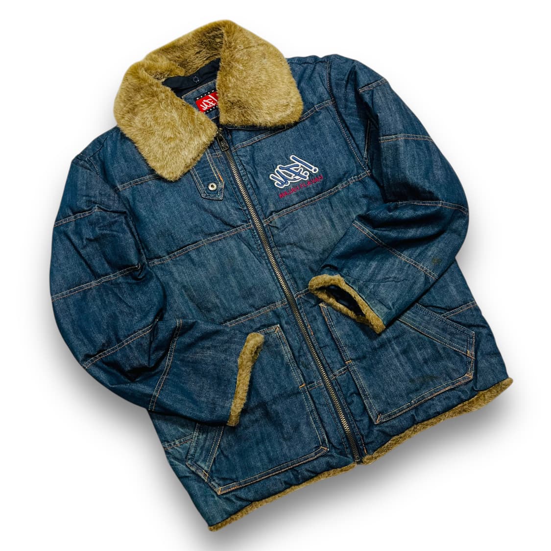 마자플라바 덕다운 올드스쿨 힙합 데님 패딩 상품이미지2