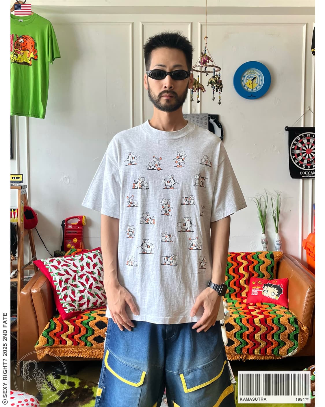 1990s Kamasutra USA Vintage 1/2 T-Shirt 상품이미지1