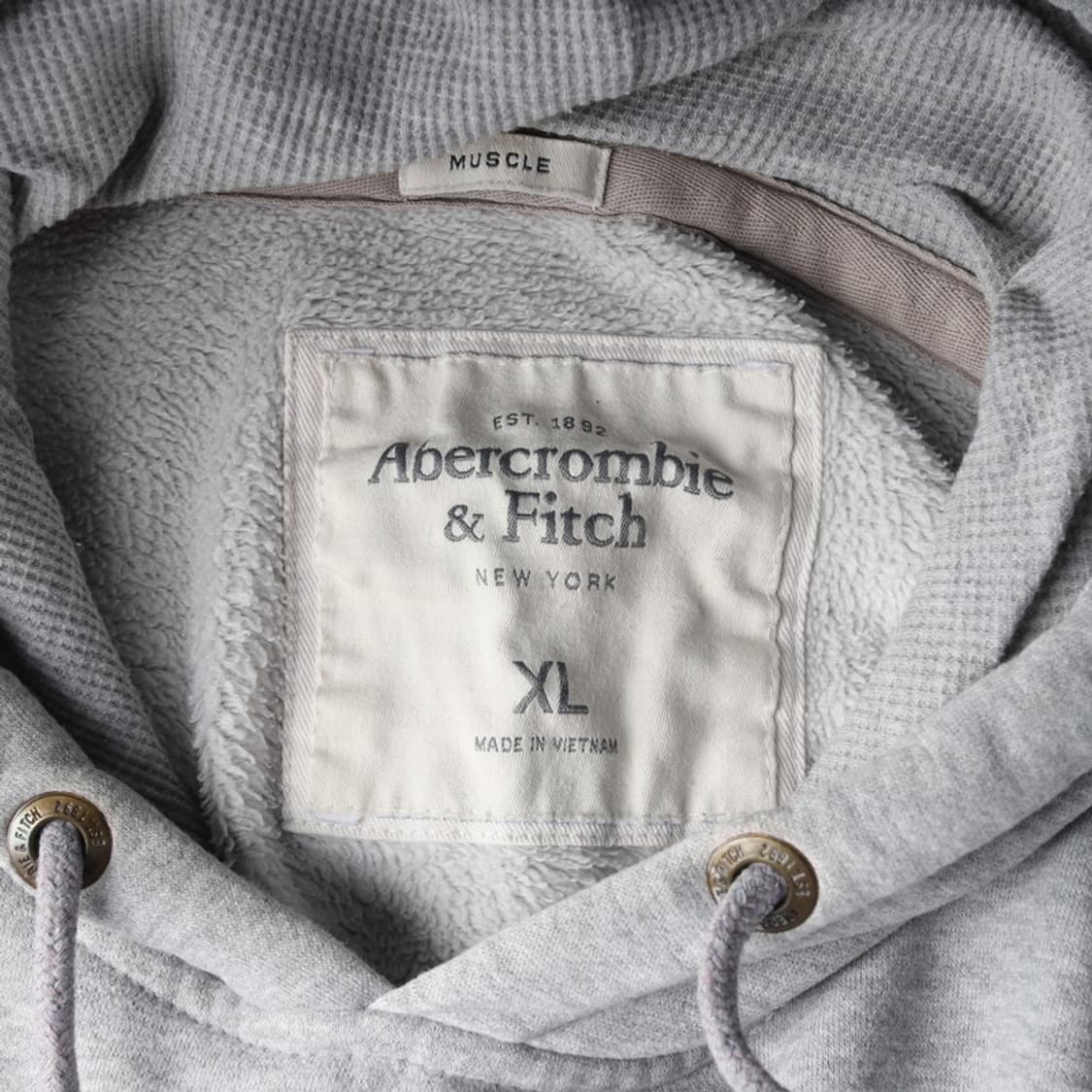 아베크롬비 앤 피치 자수 로고 머슬 핏 후드티 XL 상품이미지5