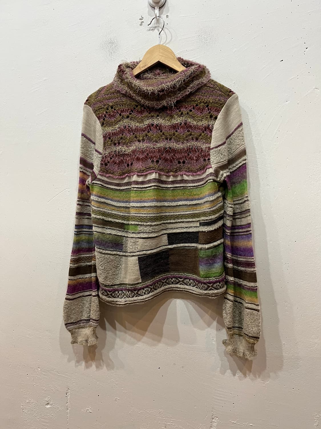 M.&KYOKO 터틀넥 아트 니트 Made in JAPAN  상품이미지2