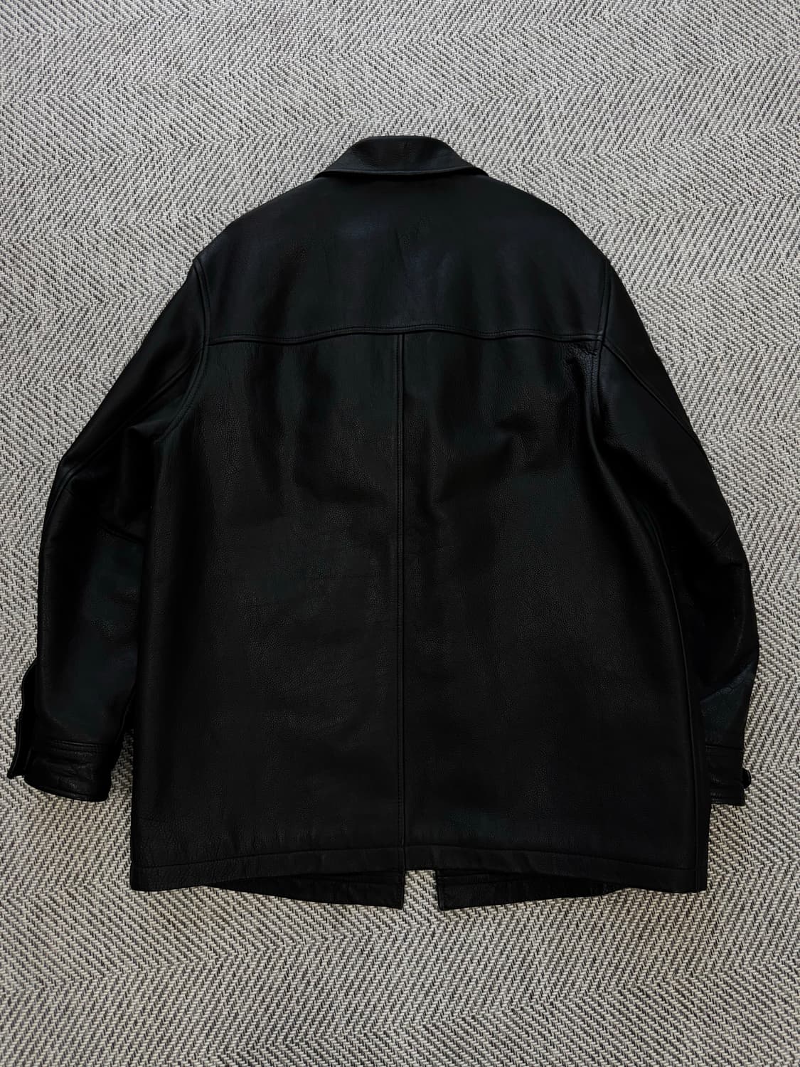 올드 갭 레더 빈티지 카 코트 블랙 M사이즈 상품이미지4