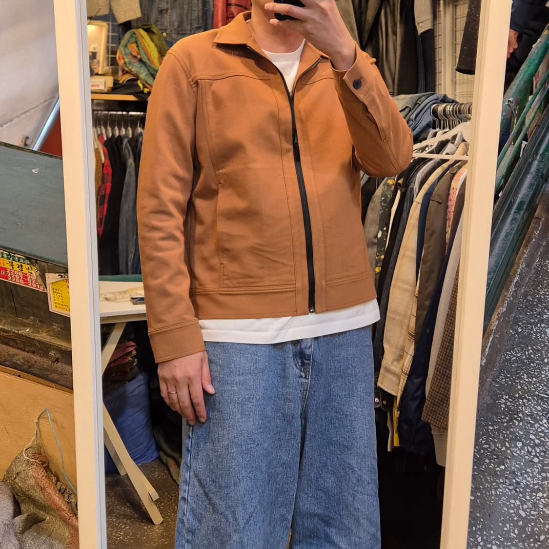 L~XL(착샷잇음) 진베이지 미니멀리즘 면자켓  상품이미지4