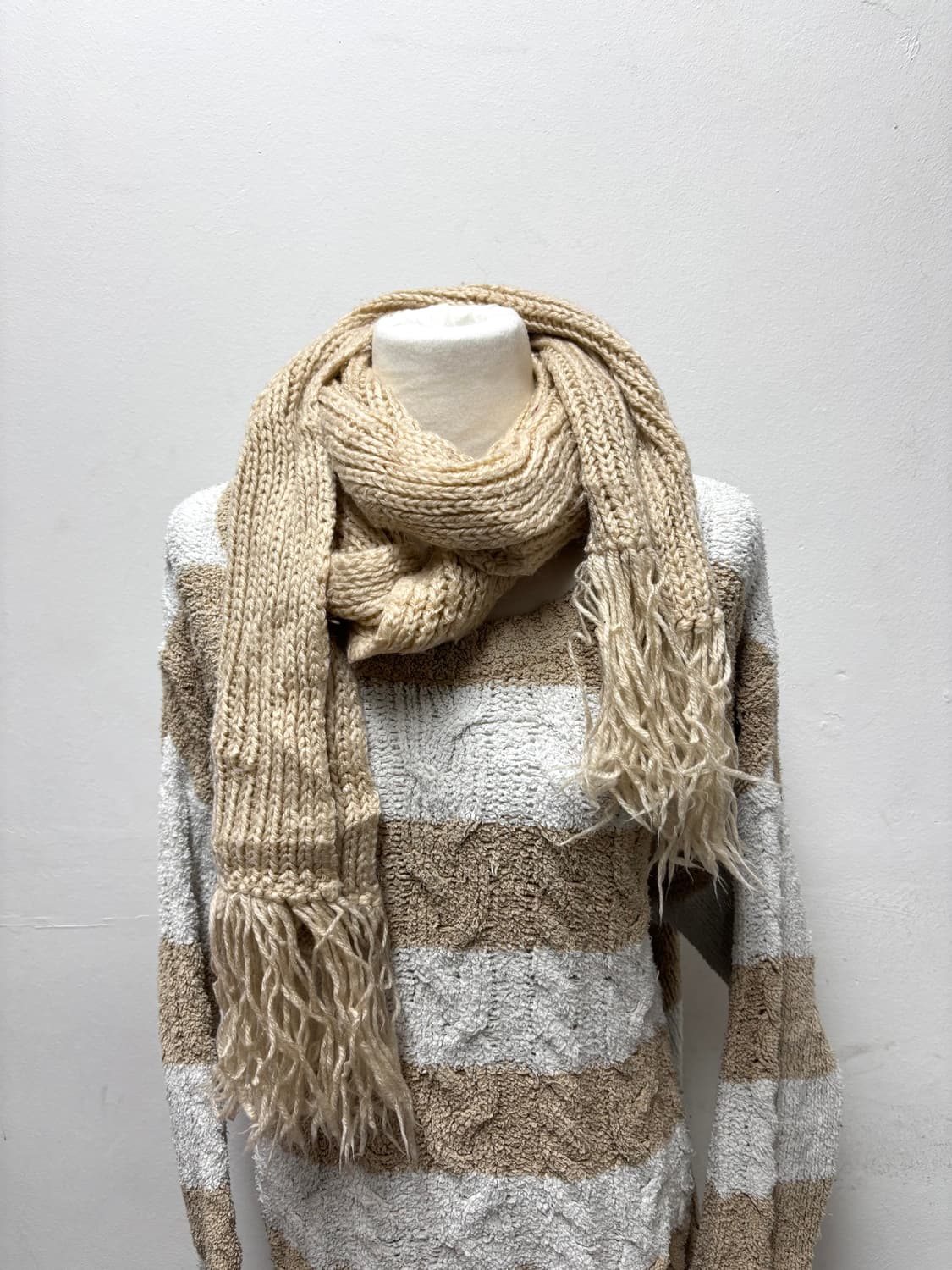 [Tralala]White&Beige Stripe Sleeve 상품이미지2