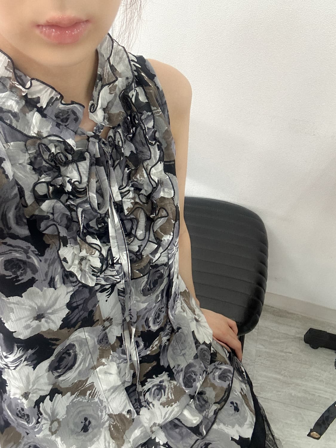 빈티지 리본 레이스 러플 원피스 히메갸루 로걀 라떼 모리걸 핀터딸 고딕 상품이미지2