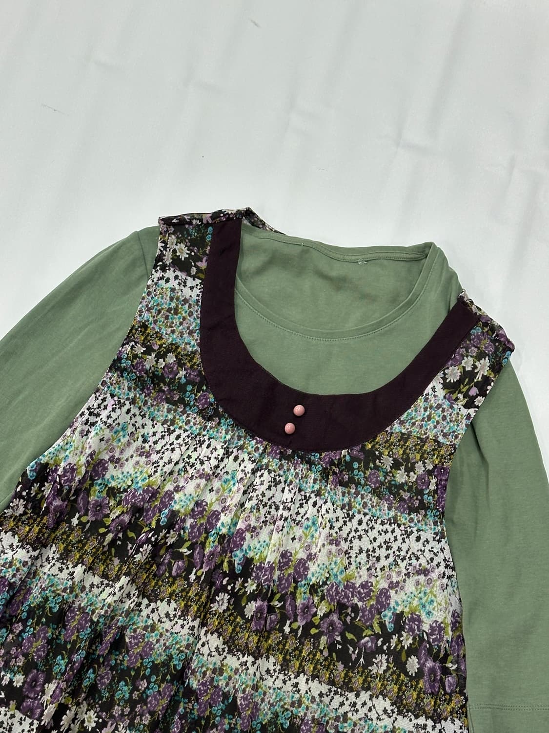 🍵하구미의 말차라떼 코디세트🍵 그런지 모리걸 레이어드 7부 에스닉 상품이미지4