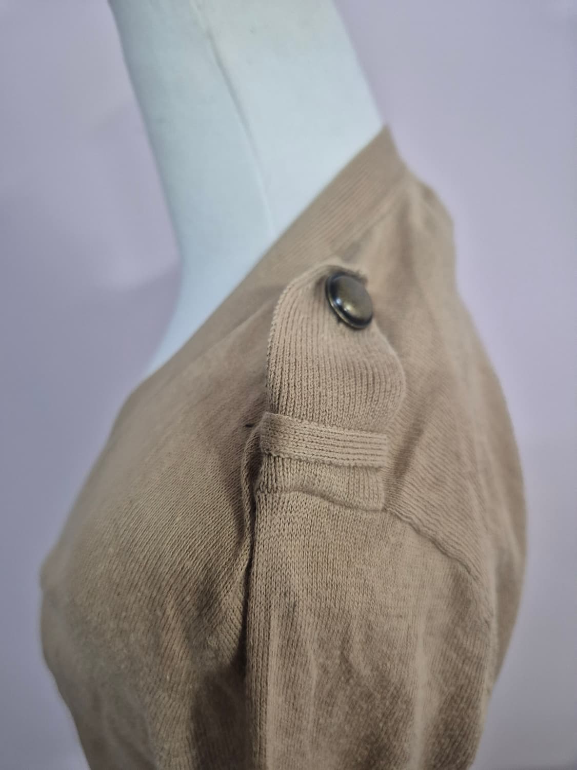 마시모두띠 베이지색 브이넥 니트 가디건 상품이미지3