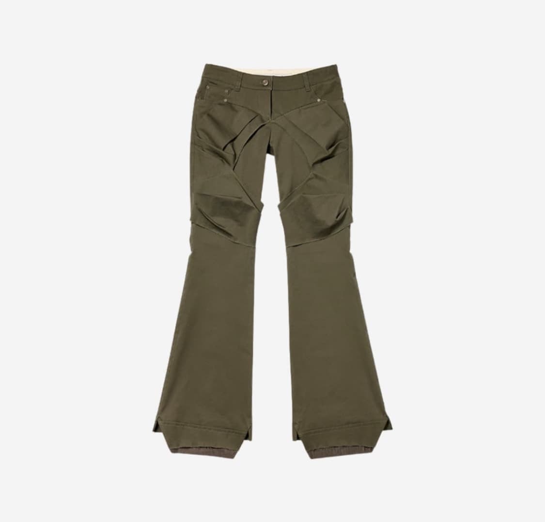 Open yy 부츠컷 카고 팬츠 카키 상품이미지1