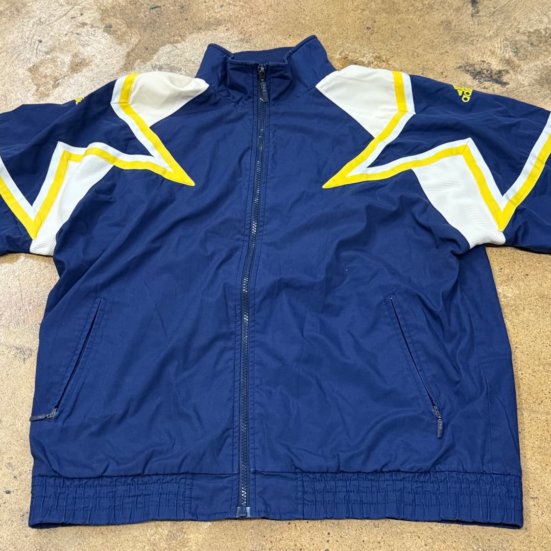 [정품/95] 아디다스 네이비 옐로우 바람막이 b8 상품이미지3