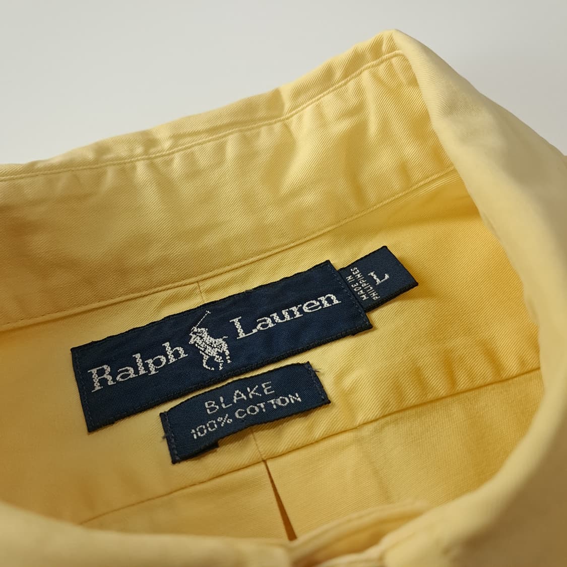 CK328 L 폴로 90s 블레이크 레몬옐로우 셔츠 남방 상품이미지3